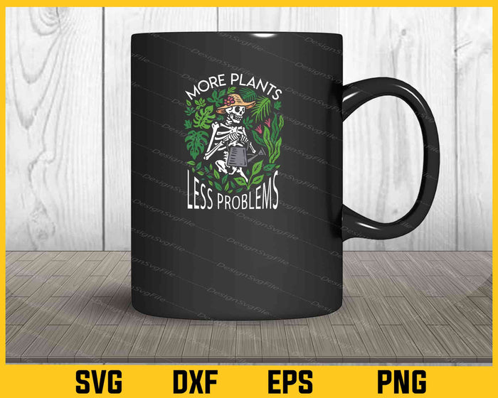Skeleton Watering House Plants Svg Cutting Printable File  - Premium Cutting Files in SVG, PNG & EPS Formats - Premium SVG Cutting Files for Crafts