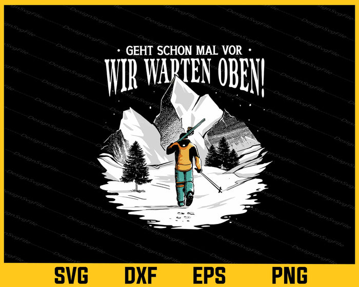 Skiing In The Mountains Svg Cutting Printable File  - Premium Cutting Files in SVG, PNG & EPS Formats - Premium SVG Cutting Files for Crafts