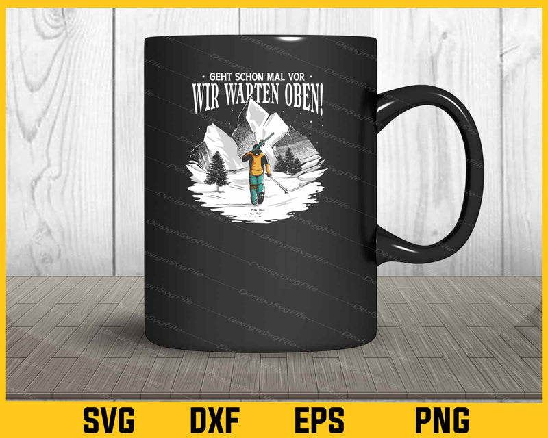 Skiing In The Mountains mug