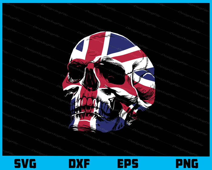 Skull Britain Flag Uk Svg Cutting Printable File  - Premium Cutting Files in SVG, PNG & EPS Formats - Premium SVG Cutting Files for Crafts