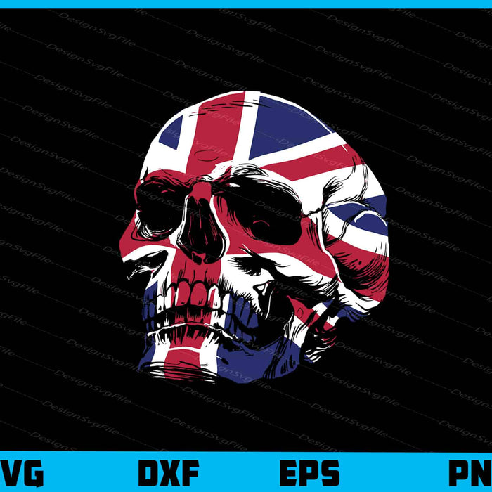 Skull Britain Flag Uk Svg Cutting Printable File  - Premium Cutting Files in SVG, PNG & EPS Formats - Premium SVG Cutting Files for Crafts