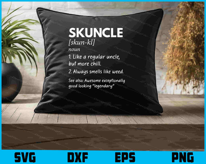 Skuncle Weed Smoking Loud Marijuana Cannabis Pothead Uncle SVG