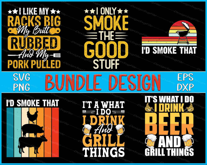 Smoke Bundle SVG Beer & Grill PNG