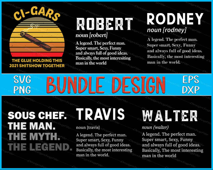 Smoke Bundle SVG, Myth Legend PNG Chef