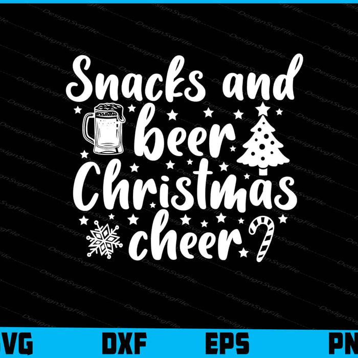 Snacks And Beer Christmas Cheer Svg Png Design Cut Files  - Premium Cutting Files in SVG, PNG & EPS Formats - Premium SVG Cutting Files for Crafts