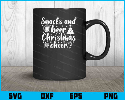 Snacks And Beer Christmas Cheer Svg Png Design Cut Files  - Premium Cutting Files in SVG, PNG & EPS Formats - Premium SVG Cutting Files for Crafts