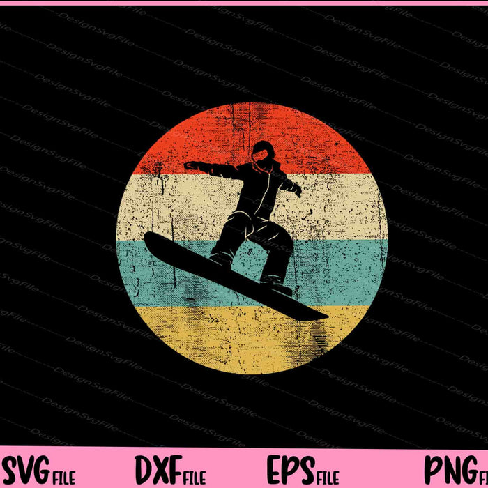Snowboarding - Vintage Retro Snowboarder Svg Cutting Printable Files  - Premium Cutting Files in SVG, PNG & EPS Formats - Premium SVG Cutting Files for Crafts
