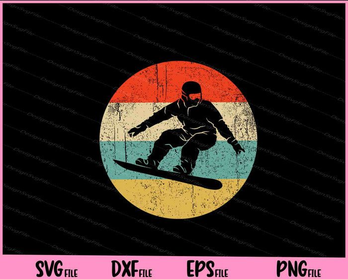 Snowboarding Vintage Retro Snowboarder Svg Cutting Printable Files  - Premium Cutting Files in SVG, PNG & EPS Formats - Premium SVG Cutting Files for Crafts