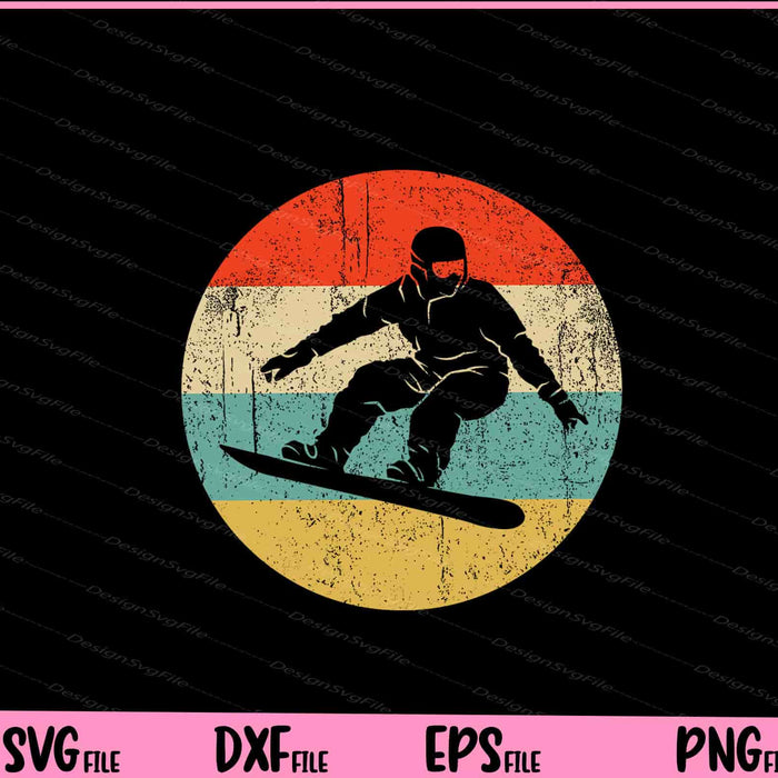 Snowboarding Vintage Retro Snowboarder Svg Cutting Printable Files  - Premium Cutting Files in SVG, PNG & EPS Formats - Premium SVG Cutting Files for Crafts