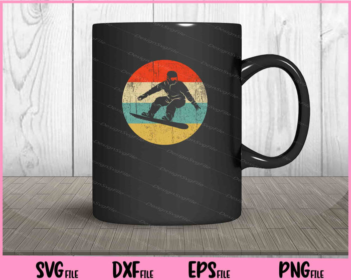 Snowboarding Vintage Retro Snowboarder Svg Cutting Printable Files  - Premium Cutting Files in SVG, PNG & EPS Formats - Premium SVG Cutting Files for Crafts