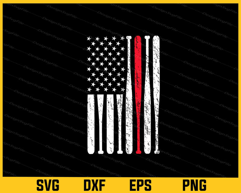 Softball American Flag svg