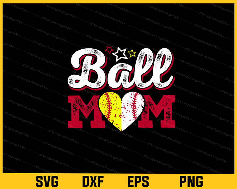 Softball Baseball Mom svg