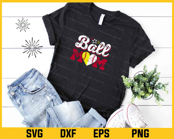 Softball Baseball Mom Svg Cutting Printable File  - Premium Cutting Files in SVG, PNG & EPS Formats - Premium SVG Cutting Files for Crafts