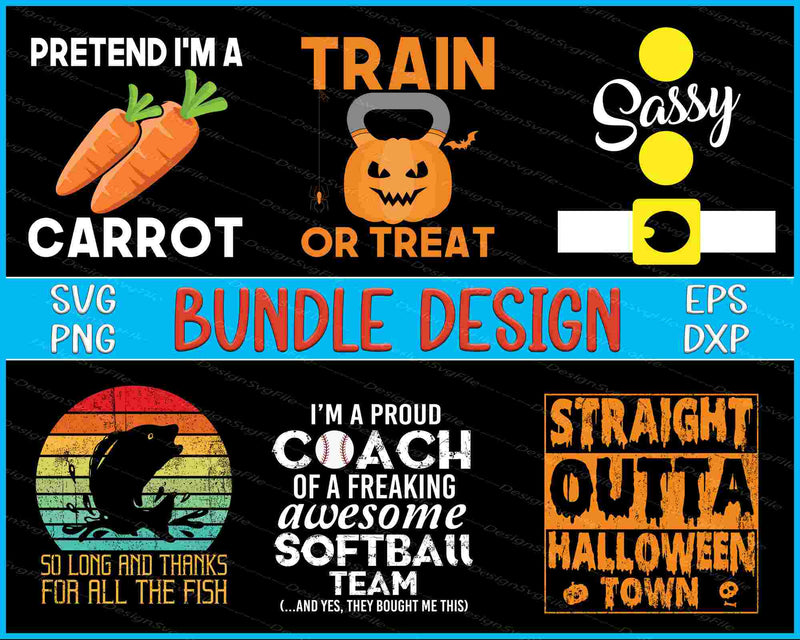 Softball Bundle SVG, Trick Or Treat PNG