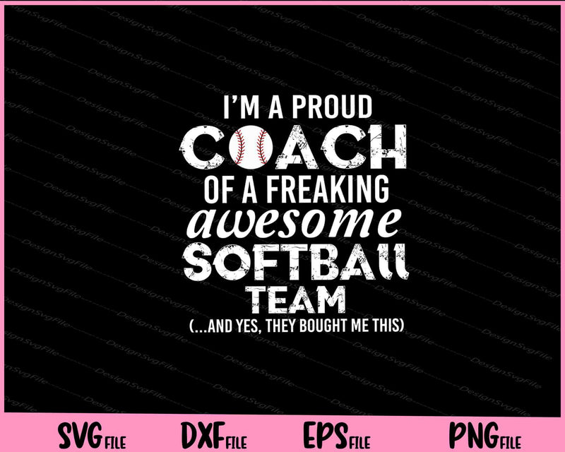 Softball Coach Thank You Appreciation Svg Cutting Printable Files  - Premium Cutting Files in SVG, PNG & EPS Formats - Premium SVG Cutting Files for Crafts