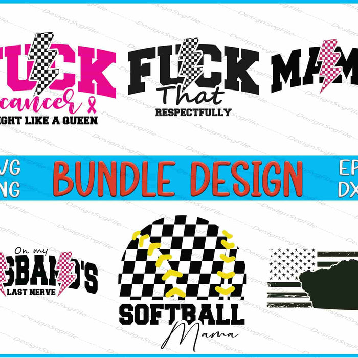 Softball Mama Bundle SVG, Baseball SVG Mama American Flag PNG
