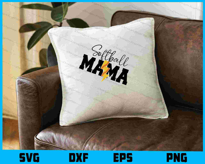 Softball Mama SVG, Softball Mom PNG