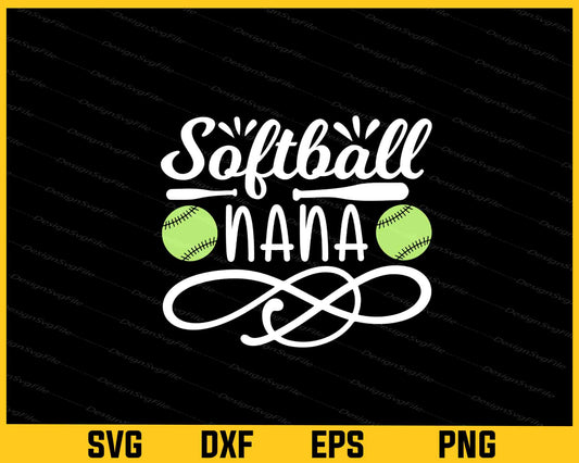 Softball Nana Svg Cutting Printable File  - Premium Cutting Files in SVG, PNG & EPS Formats - Premium SVG Cutting Files for Crafts