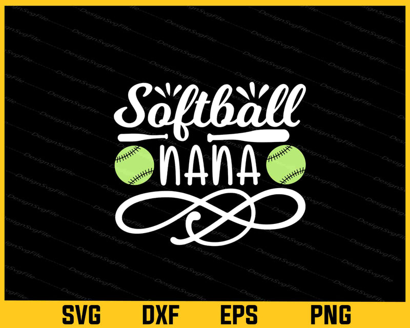 Softball Nana svg