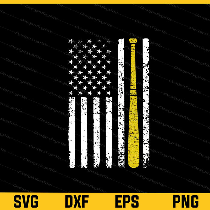 Softball Player American Flag Svg Cutting Printable File  - Premium Cutting Files in SVG, PNG & EPS Formats - Premium SVG Cutting Files for Crafts