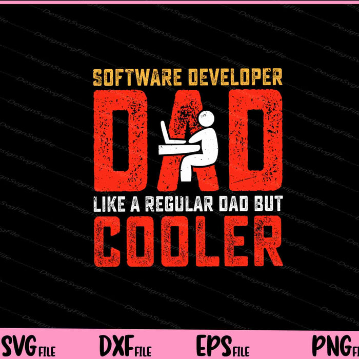 Software Developer Dad Like Cooler Father Day Svg Cutting Printable Files  - Premium Cutting Files in SVG, PNG & EPS Formats - Premium SVG Cutting Files for Crafts