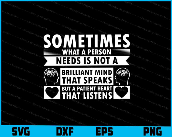 Sometimes What A Person Needs Is Not Brilliant
