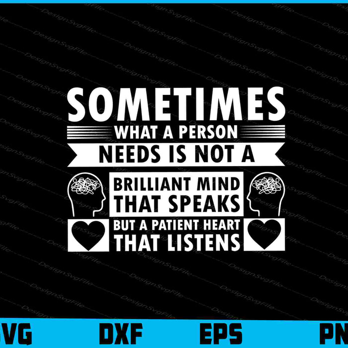 Sometimes What A Person Needs Is Not Brilliant