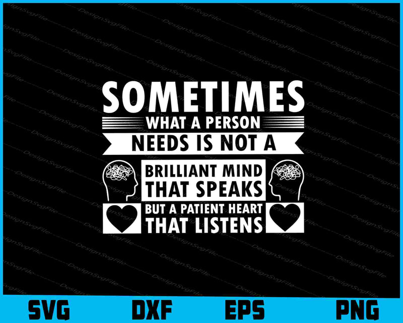 Sometimes What A Person Needs Is Not Brilliant