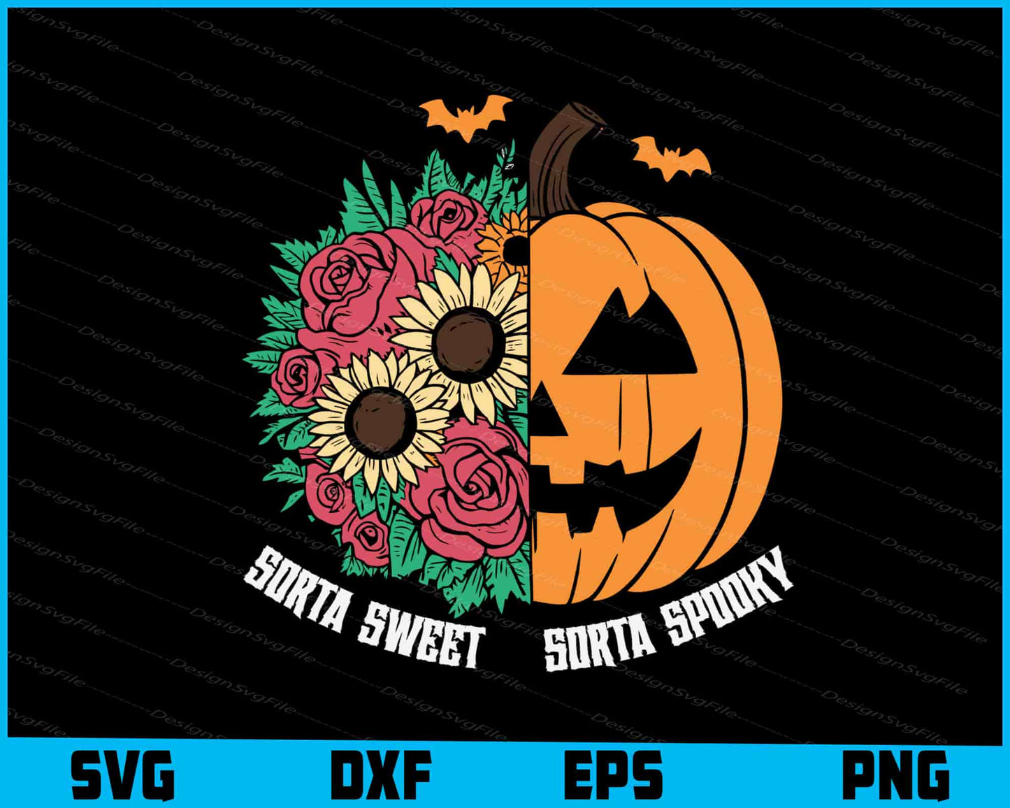 Sorta Sweet-Sorta Spooky Halloween SVG PNG Digital Sublimation Print File  - Premium Cutting Files in SVG, PNG & EPS Formats - Premium SVG Cutting Files for Crafts