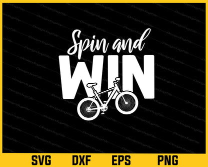 Spin and Win Cycling Svg Cutting Printable File  - Premium Cutting Files in SVG, PNG & EPS Formats - Premium SVG Cutting Files for Crafts