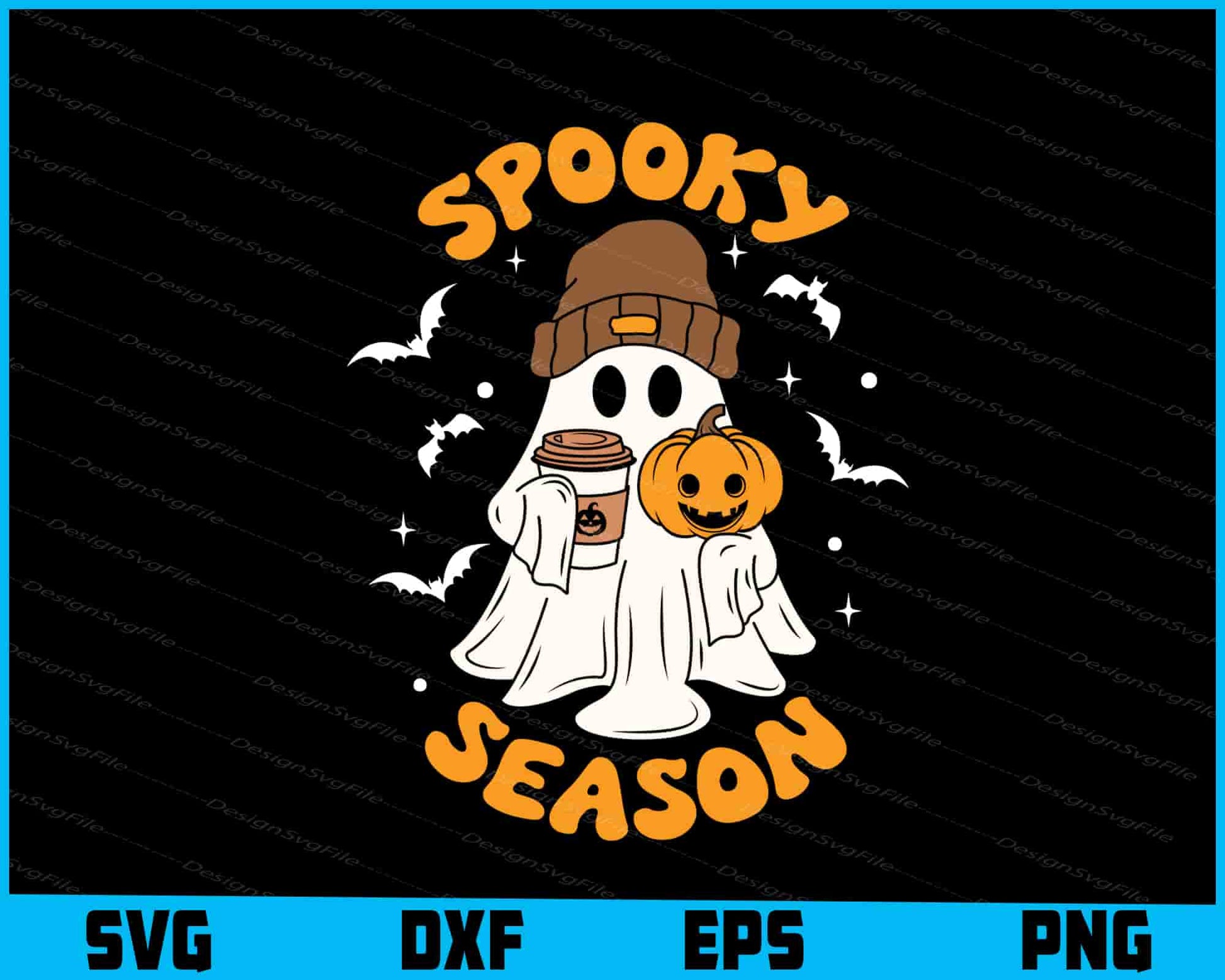 Spooky Season Ghost SVG PNG Printable File  - Premium Cutting Files in SVG, PNG & EPS Formats - Premium SVG Cutting Files for Crafts