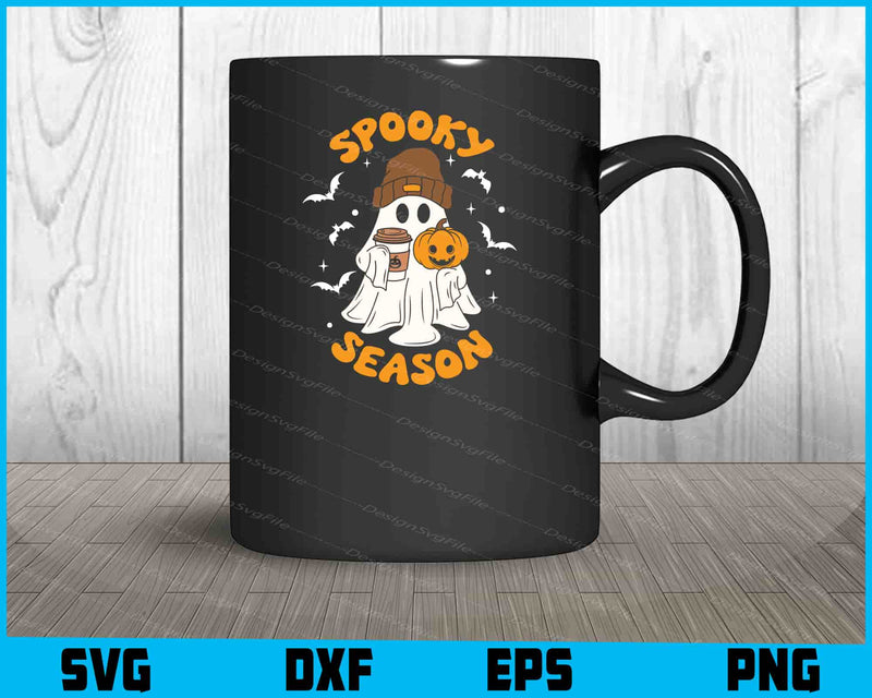 Spooky Season Ghost SVG PNG Printable File  - Premium Cutting Files in SVG, PNG & EPS Formats - Premium SVG Cutting Files for Crafts