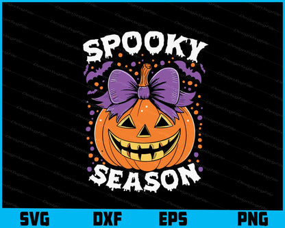 Spooky Season Pumpkin SVG PNG Digital Sublimation Print File  - Premium Cutting Files in SVG, PNG & EPS Formats - Premium SVG Cutting Files for Crafts