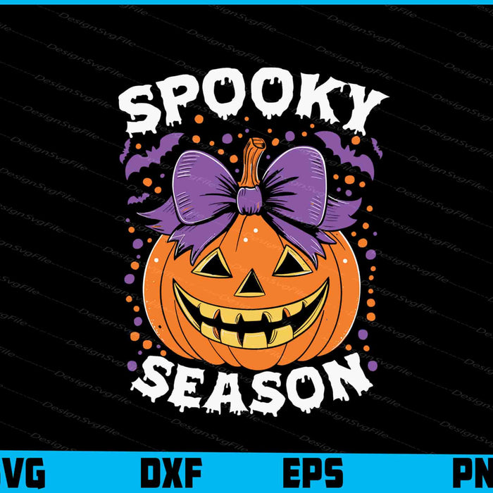 Spooky Season Pumpkin SVG PNG Digital Sublimation Print File  - Premium Cutting Files in SVG, PNG & EPS Formats - Premium SVG Cutting Files for Crafts