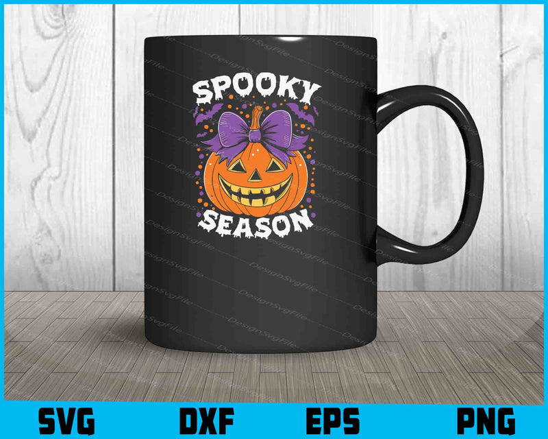 Spooky Season Pumpkin SVG PNG Digital Sublimation Print File  - Premium Cutting Files in SVG, PNG & EPS Formats - Premium SVG Cutting Files for Crafts