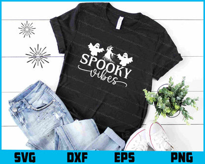 Spooky Vibes Halloween SVG PNG Digital Sublimation Print File