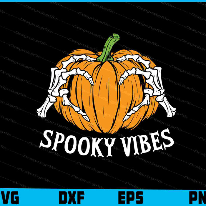 Spooky Vibes Halloween SVG PNG Digital Sublimation Print File  - Premium Cutting Files in SVG, PNG & EPS Formats - Premium SVG Cutting Files for Crafts