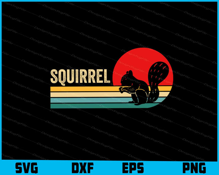 Squirrel Funny Retro SVG, Animals PNG