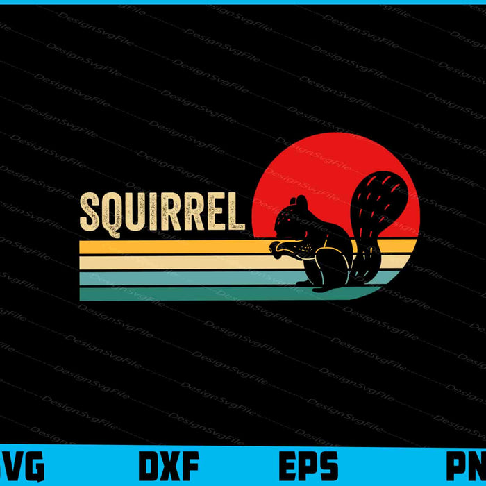 Squirrel Funny Retro SVG, Animals PNG