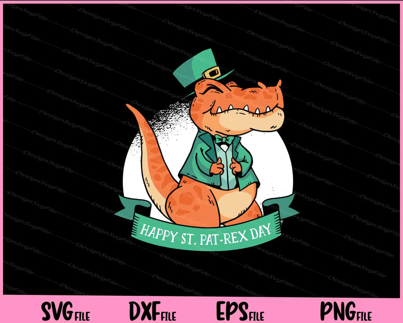 St. Patrick's T-Rex funny svg