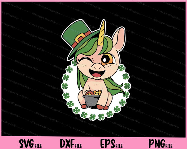 St. Patricks Unicorn Funny svg