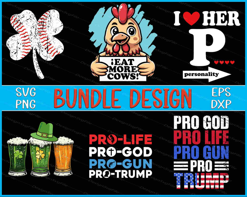 Collection of graphic designs with text and symbols on a black background