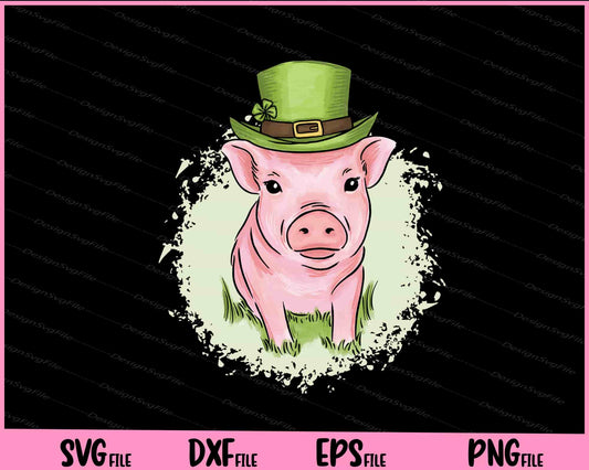 St Patrick's Mini Pig Funny Svg Cutting Printable Files  - Premium Cutting Files in SVG, PNG & EPS Formats - Premium SVG Cutting Files for Crafts