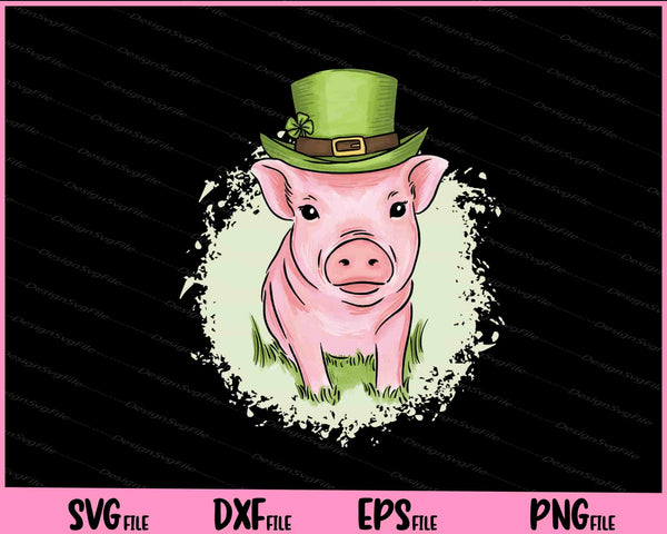 St Patrick's Mini Pig Funny  svg