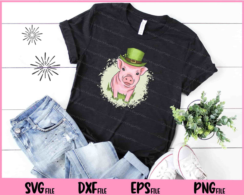 St Patrick's Mini Pig Funny  t shirt