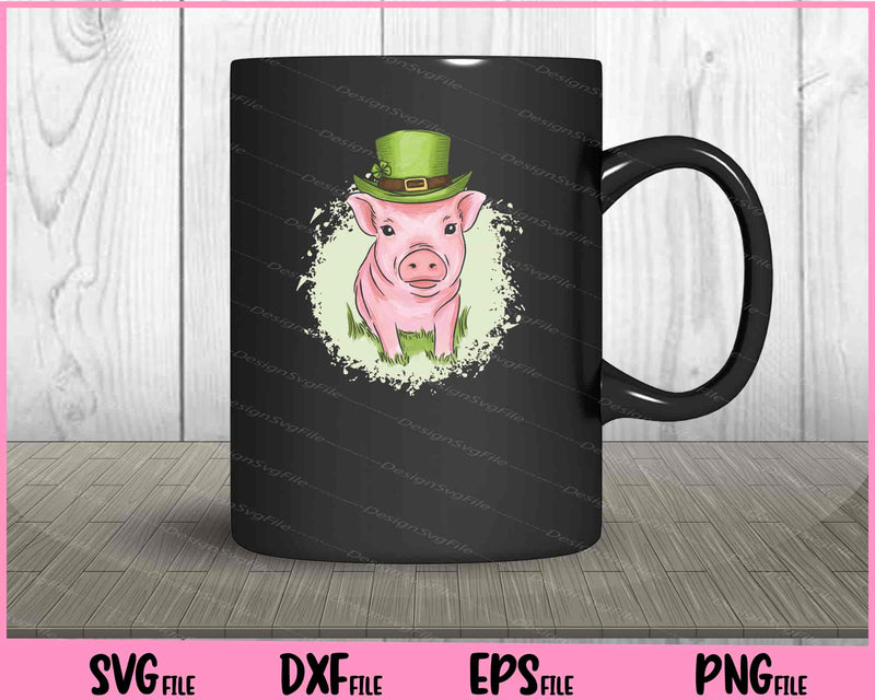 St Patrick's Mini Pig Funny  mug