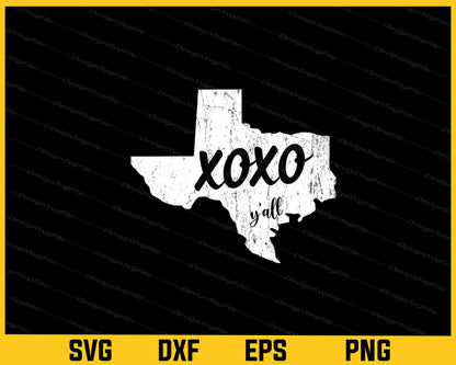 State Flag XOXO, Y'all Svg Cutting Printable File  - Premium Cutting Files in SVG, PNG & EPS Formats - Premium SVG Cutting Files for Crafts