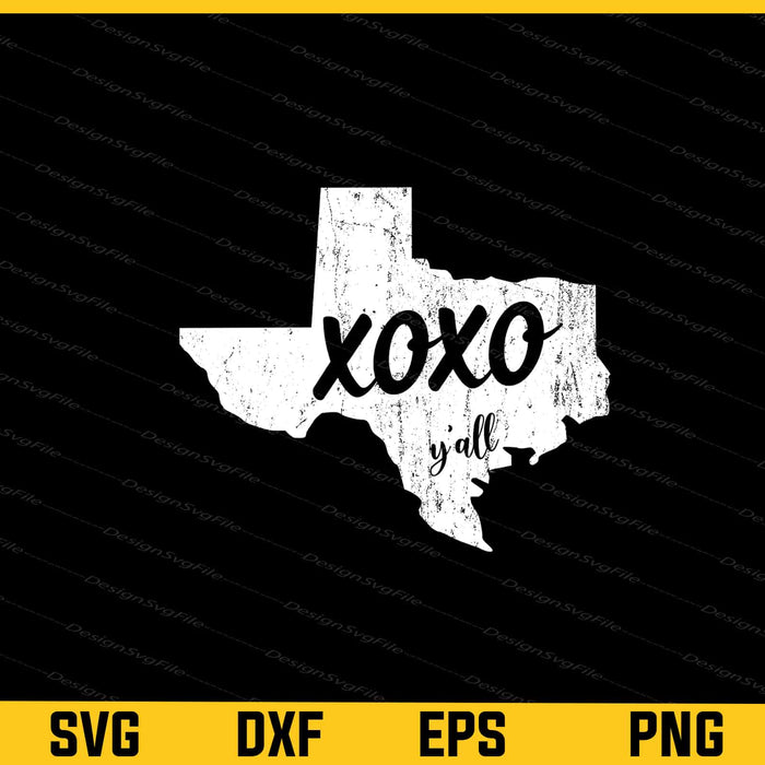 State Flag XOXO, Y'all Svg Cutting Printable File  - Premium Cutting Files in SVG, PNG & EPS Formats - Premium SVG Cutting Files for Crafts