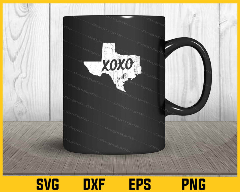 State Flag XOXO, Y'all Svg Cutting Printable File  - Premium Cutting Files in SVG, PNG & EPS Formats - Premium SVG Cutting Files for Crafts