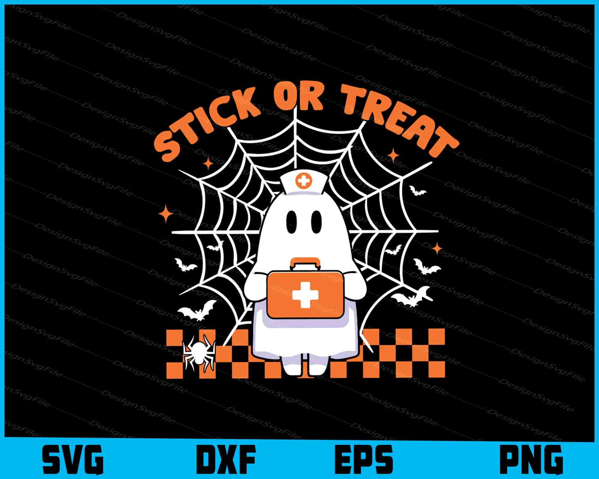 Stick Or Treat Ghost Nurse Halloween